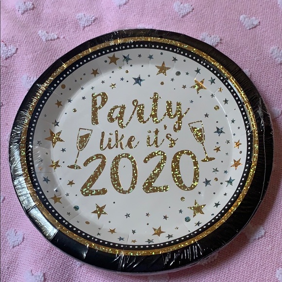 10 pcs Happy New Year 2020 Paper Plated new - Picture 1 of 6